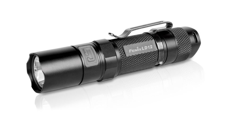 Fenix LED Flashlight with Battery, Black, 125 LD12G2BK-B