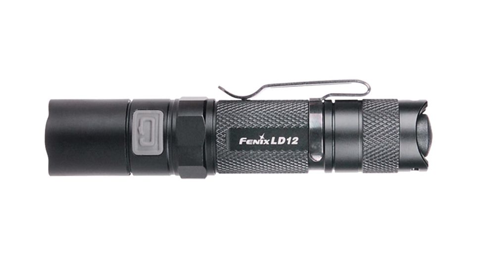 Fenix LED Flashlight with Battery, Black, 125 LD12G2BK-B