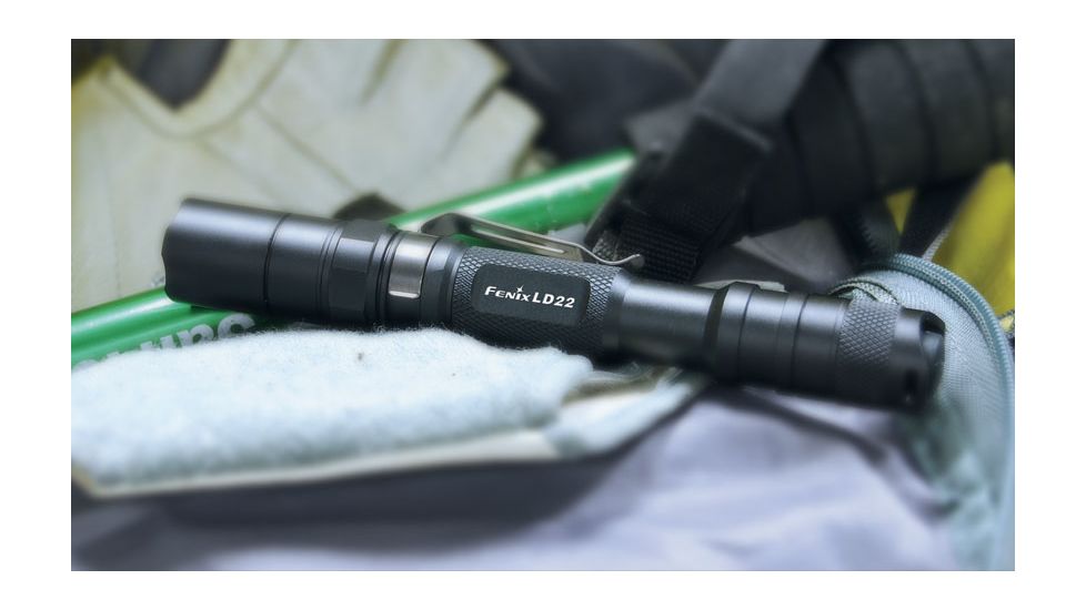 Fenix LED Flashlight with Battery, Black, 215 LD22G2BK-B