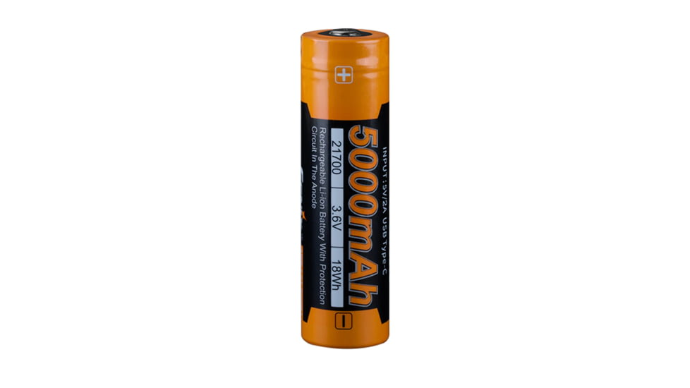 Fenix Li-Ion 21700 (3.6 V) 5000 mAH Rechargeable Battery  with USB Ports and Protection Circuits (new)
