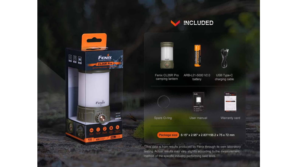Fenix Lighting CL26R PRO Lithium Ion 650 Lumens Lanterns
