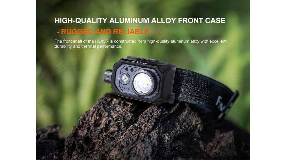 Fenix Lighting HL45R Lithium Ion 1000 Lumens Luminus SFT25R LED, OSRAM GR QSSPA1.23 LED Headlamp, Black, HL45RXBK