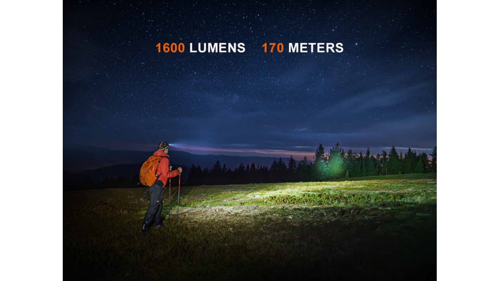 Fenix Lighting HM60R V2.0 Lithium Ion 1600 Lumens Luminus SST40-GEN2 LED, Luminus SST20-GEN2 High-CRI LED, OSRAM 2835 LED Headlamp, Black, HM60RV2BK