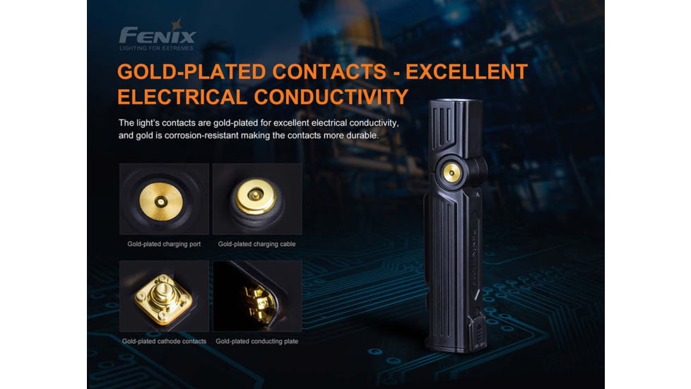 Fenix Lighting WT25R Lithium Ion 1000 Lumens CREE XP-L HI LED Flashlight, Black, WT25RXBK