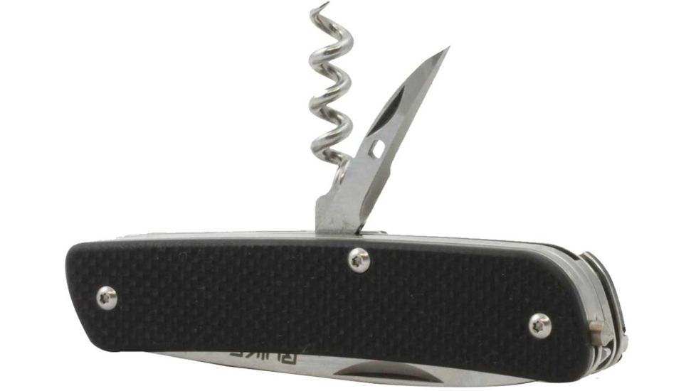 RUIKE M42 Multifunction Knife, 2.79in, 14C28N Stainless Steel, Clip Point, Plain Blade, Black, M42-B