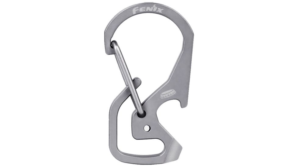 Fenix Multi-Purpose Snap Hook, Flat Screwdriver, Bottle Opener, Key Ring, Hanging Hook, Silver, ALB-20
