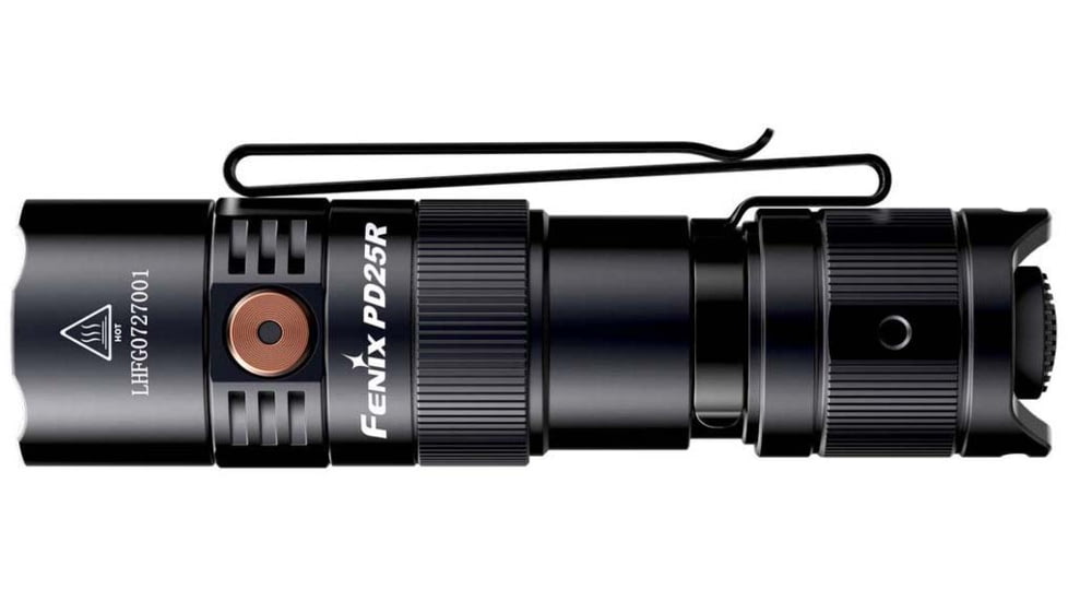 Fenix PD25R Rechargeable EDC Flashlight, USB Type-C, Luminus SST20 LED, White, 800 Lumens, PD25RSTBK