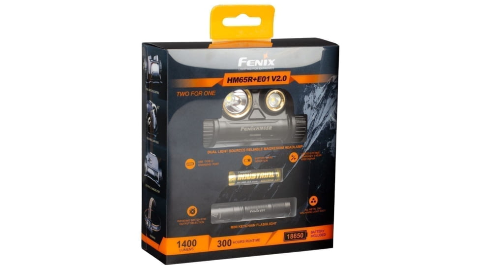 Fenix Rechargeable Headlamp 1.4k Lumens, HM65RL2BK