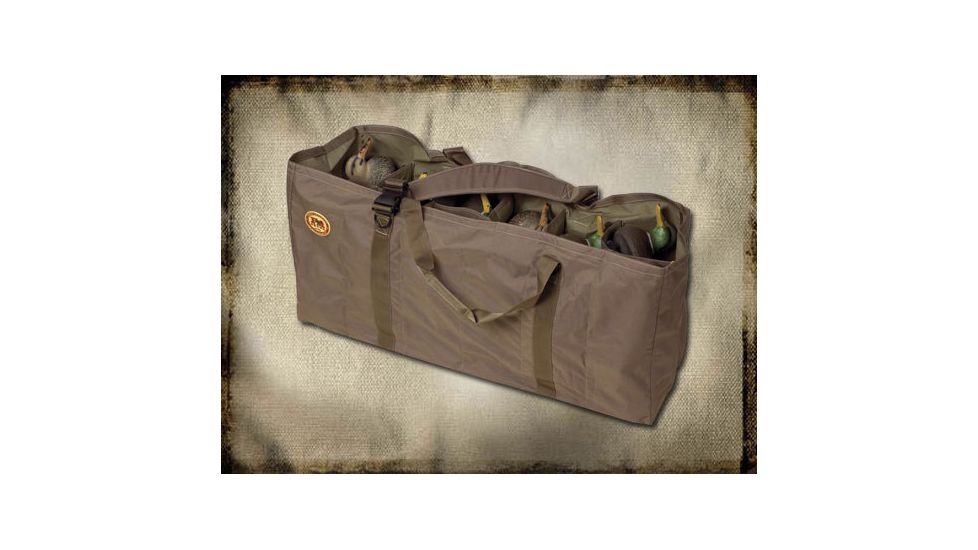 Final Approach Stands-A-Lone Decoy Bag for Full Body 12 Slot Green Field Duck