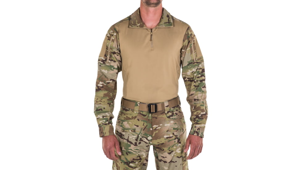 First Tactical Defender Long Sleeve Shirt - Mens, Camo, Large, T, 111004MC-922-L-T