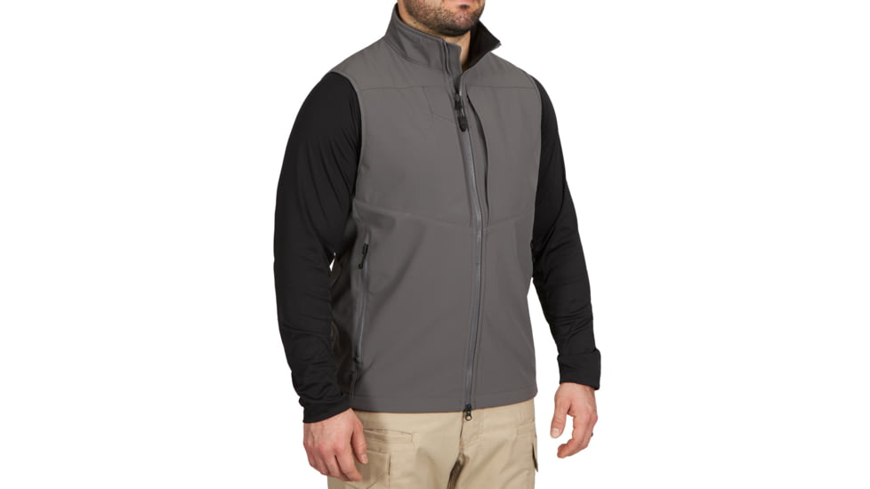 First Tactical Softshell Vest - Mens, Regular, Wolf Grey, Small, 118004-036-S-R