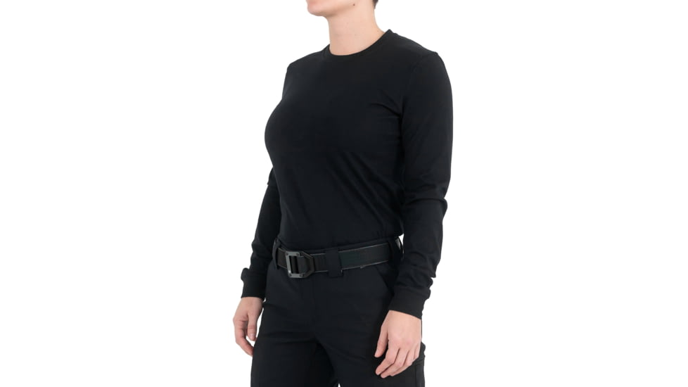 First Tactical Tactix Cotton Long Sleeve Tee - Womens, Black, Large, 121505-019-L