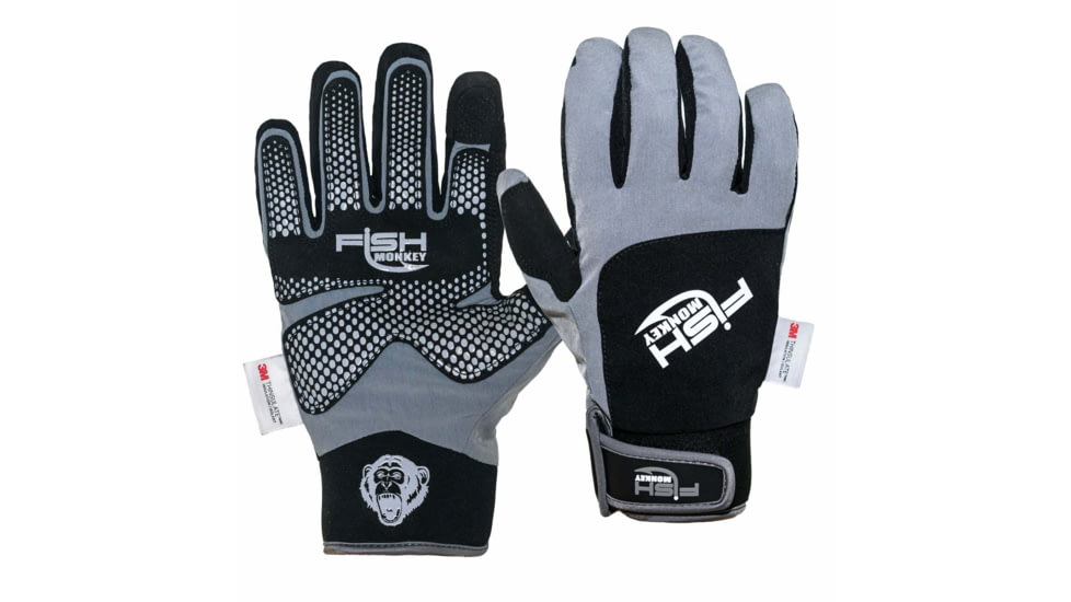 Fish Monkey Stealth Dry-Tech Insulated Glove, Grey, L, FM38-GRY-L