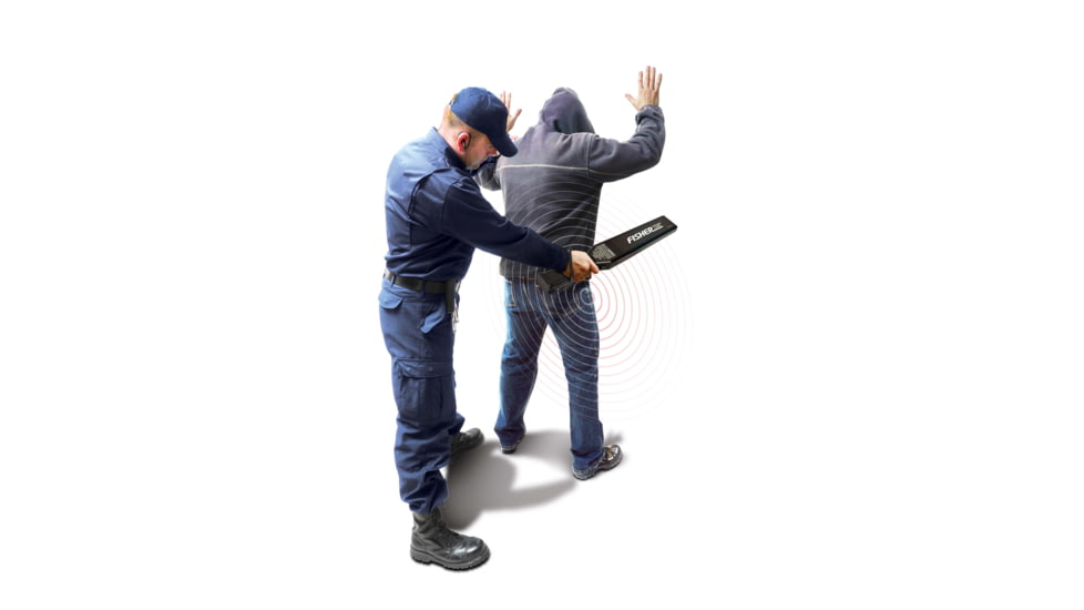 Fisher Security CW-10 Hand-Held Security Metal Detector, Black, CW10