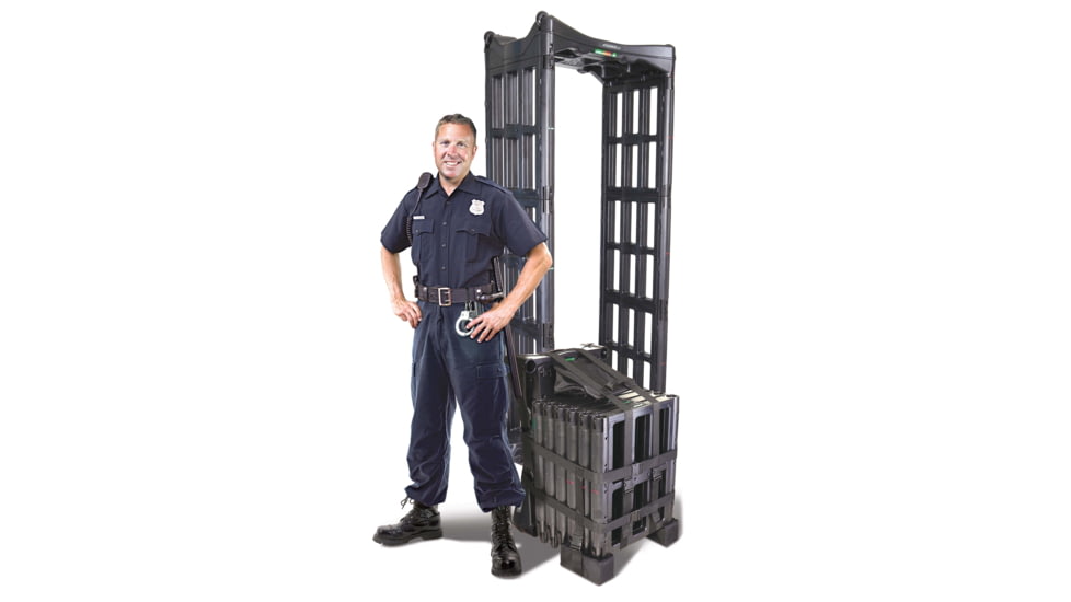 Fisher Security M-Scope 110V Portable Walkthrough Security Metal Detector, Black, MSCOPE-110