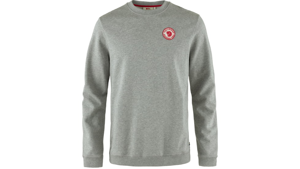 Fjallraven 1960 Logo Badge Sweater - Mens, Grey/Melange, Extra Large, F87163-020-999-XL