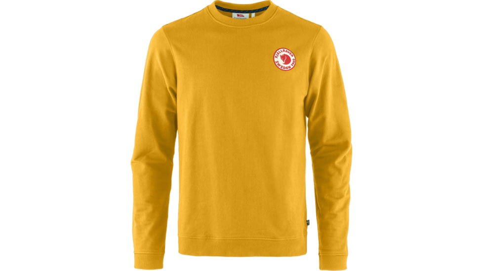 Fjallraven 1960 Logo Badge Sweater - Mens, Mustard Yellow, Large, F87163-161-L