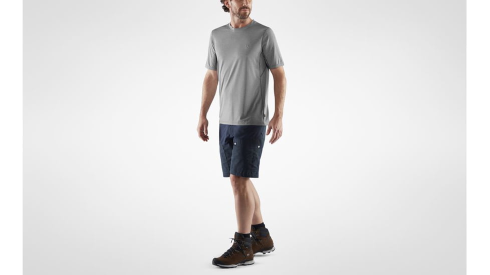 Fjallraven Abisko Day Hike Short Sleeve T-Shirt - Mens, Shark Grey, Large, F87197-016-L