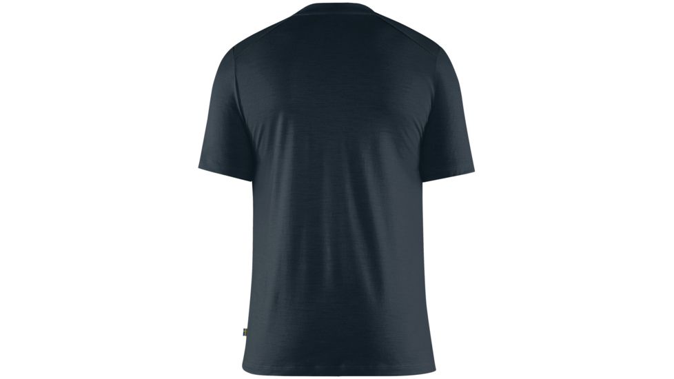 Fjallraven Abisko Wool Short Sleeve T-Shirt - Mens, Dark Navy, Medium, F87193-555-M