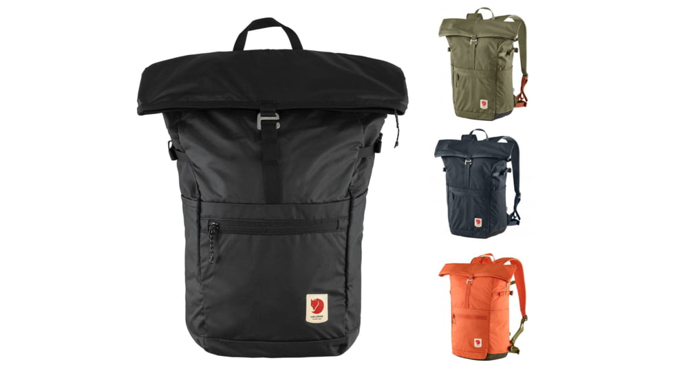 Fjallraven High Coast Foldsack 24, Black, Green, Navy, Rowan Red