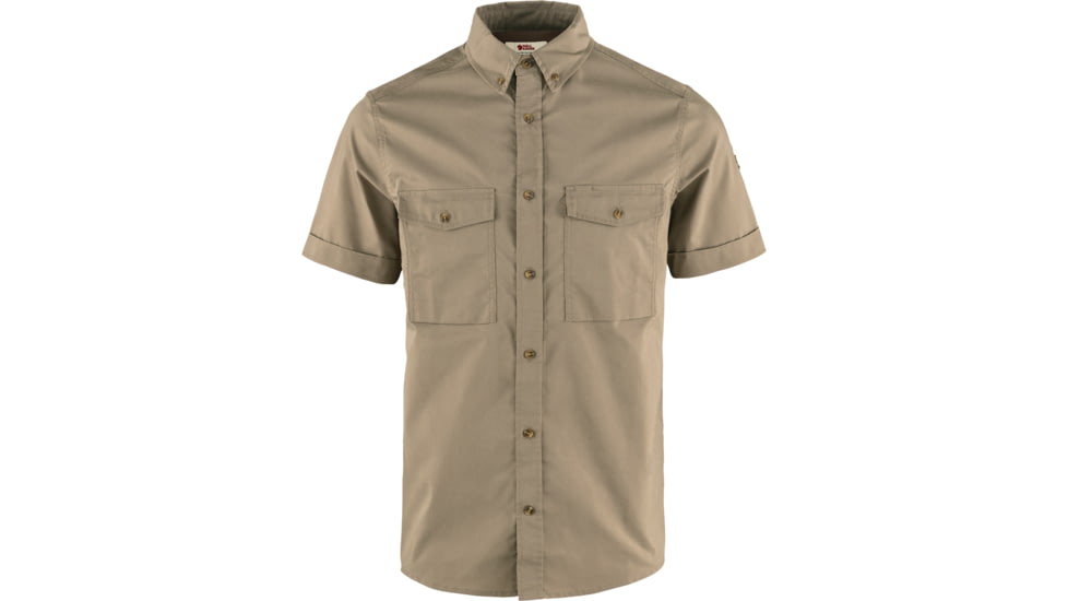 Fjallraven Ovik Air Stretch Short Sleeve Shirt - Mens, Suede Brown, Small, F12600213-244-S