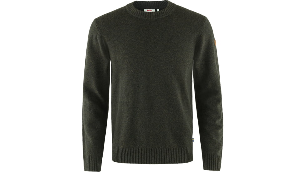 Fjallraven Ovik Round-Neck Sweater - Mens, Dark Olive, Extra Large, F87323-633-XL