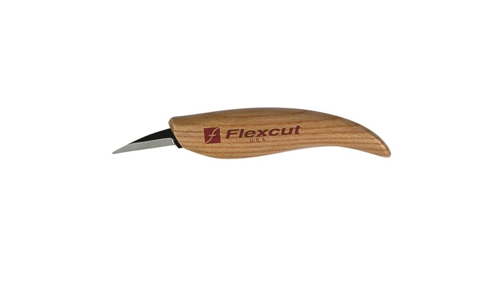 Flexcut Detail Fixed Blade Knife,6.125in,High Carbon Steel Blade,Ergonomic Wood Handle FLEXKN13
