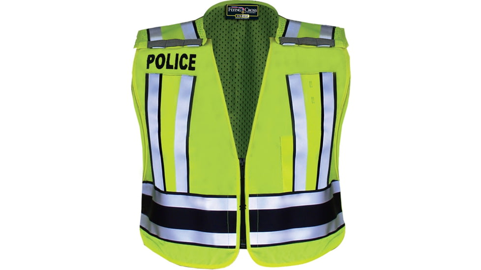 Flying Cross Pro Series Hi-vis Safety Vest W/ Navy Band &amp; Police Lettering - Lapd Navy - 71500P862XLNA