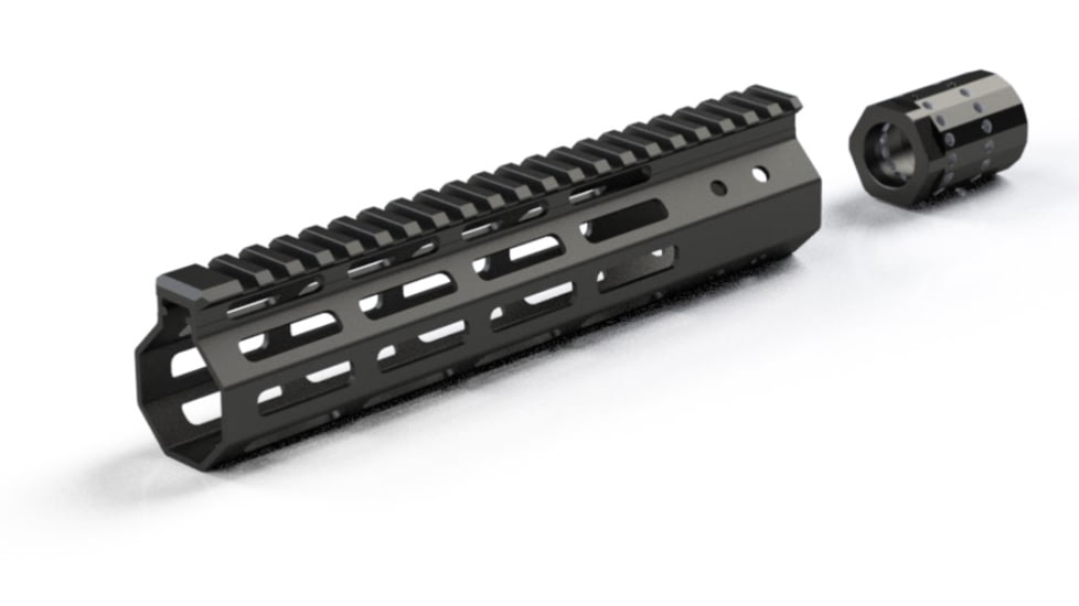 FM Products Gen 2 Ultra Light Free Float AR15 M-Lok Handguard w/ Barrel Nut, Black, 8.5 in, FM-HG8.5