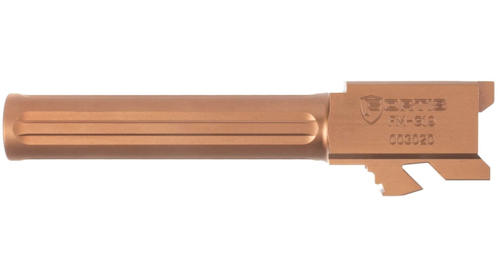 Fortis Manufacturing Glock Match Grade Barrel, Glock 19X with Lone Rifling, 9mm Luger, 1-10, 416R Stainless, Copper Tich, FM-G19-CPPR