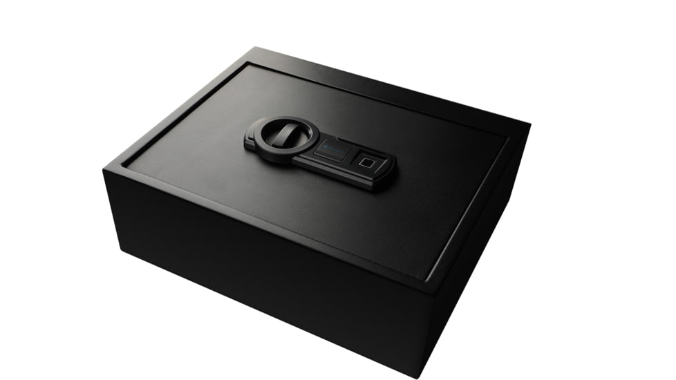 Fortress Personal Drawer Safe with Biomertric Lock, Black Santex, Small, 44B10