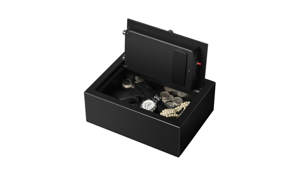 Fortress Personal Drawer Safe with Electronic Lock, Black, Small, 44E10