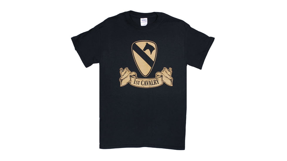Fox Outdoor Army One-Sided Imprinted T-Shirt, 1st Cavalry Ribbon / Black, Large, 63-961 L