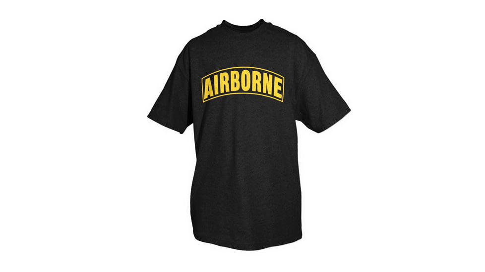 Fox Outdoor Army One-Sided Imprinted T-Shirt, Airborne / Black, Large, 63-973 L