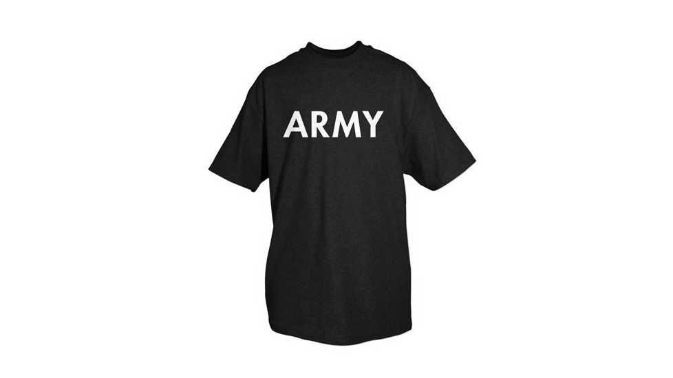Fox Outdoor Army One-Sided Imprinted T-Shirt, Army / Black, Large, 64-612 L