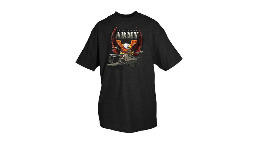 Fox Outdoor Army One-Sided Imprinted T-Shirt, Army Eagle / Black, Large, 63-924 L