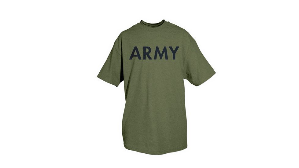 Fox Outdoor Army One-Sided Imprinted T-Shirt, Army / Olive Drab, Small, 64-551 S