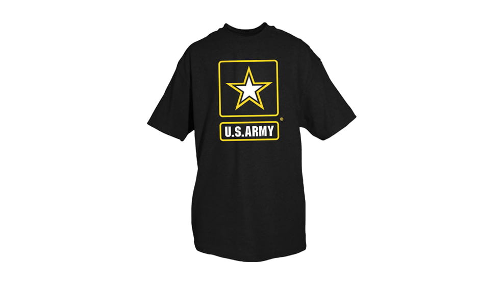 Fox Outdoor Army One-Sided Imprinted T-Shirt, Army Star / Black, Large, 63-925 L