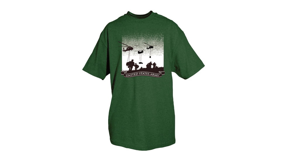 Fox Outdoor Army One-Sided Imprinted T-Shirt, Unites States Army / Olive Drab, Large, 64-405 L