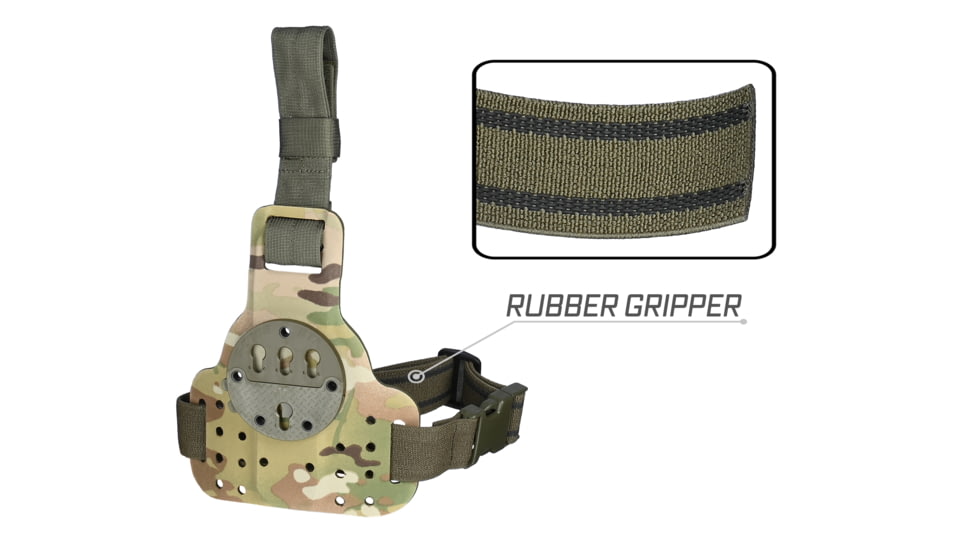 G-Code Drop Leg Single Holster Mount w/ Cobra Buckle Leg Strap, Multicam Green, GCA76-CB-GNMC