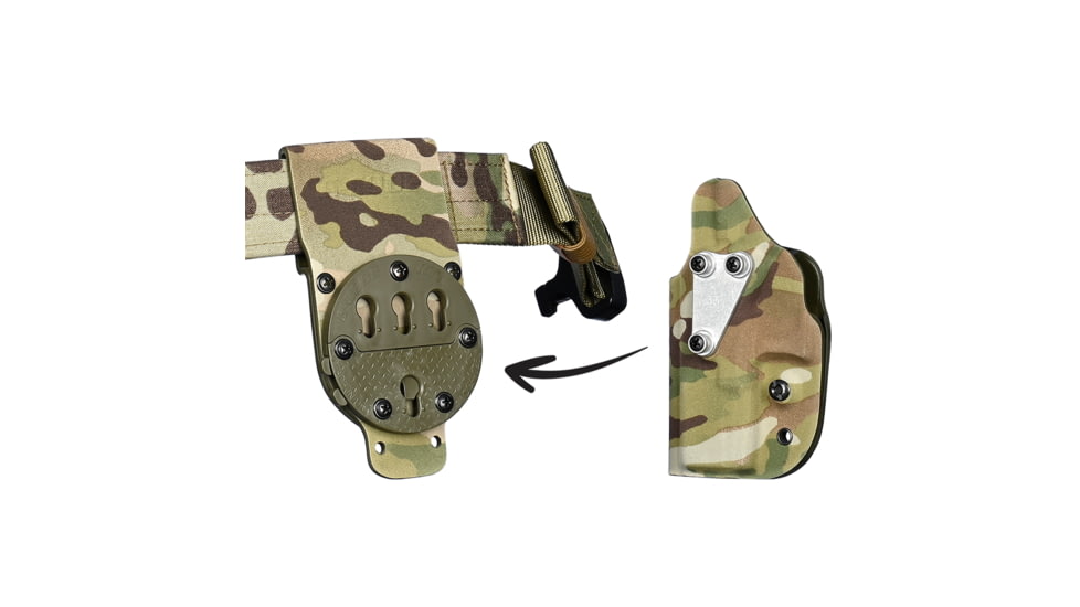 G-Code GCA200 STATIC GRIP RTI Optimal Drop Cobra Buckle Pistol Platform, Multicam Green, GCA200-CB-GNMC