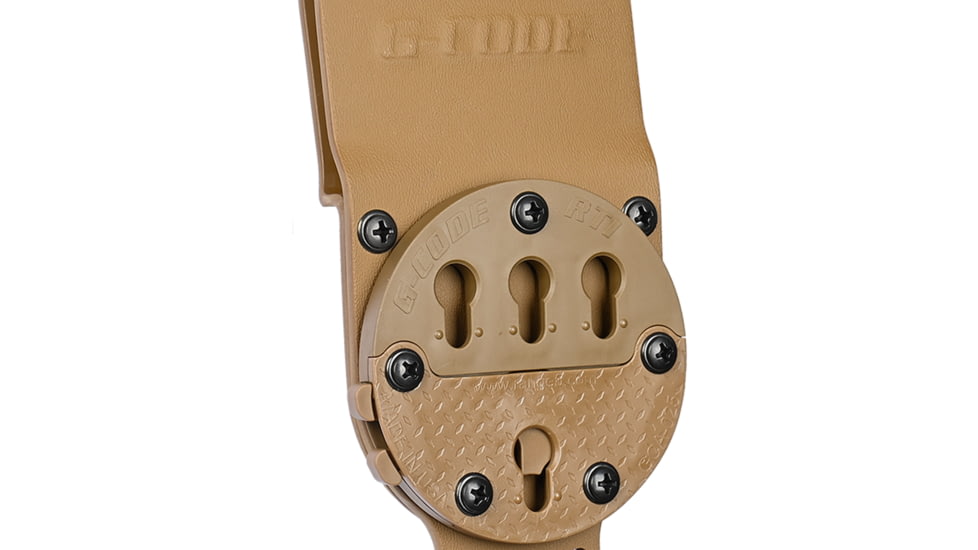 G-Code GCA200 STATIC GRIP RTI Optimal Drop Cobra Buckle Pistol Platform, Tan, GCA200-CB-CB