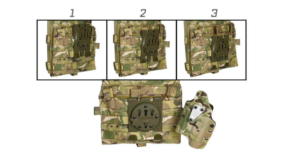 G-Code GCA24 RTI 3 Row MOLLE CLAW Adapter, Black, GCA24-BK