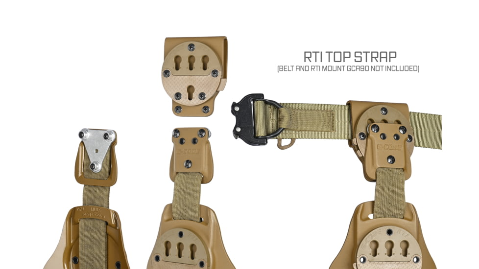G-Code MULE ISS Carry Platform w/ Plastic Buckle Leg Strap, Tan, GCA77-PB-CT
