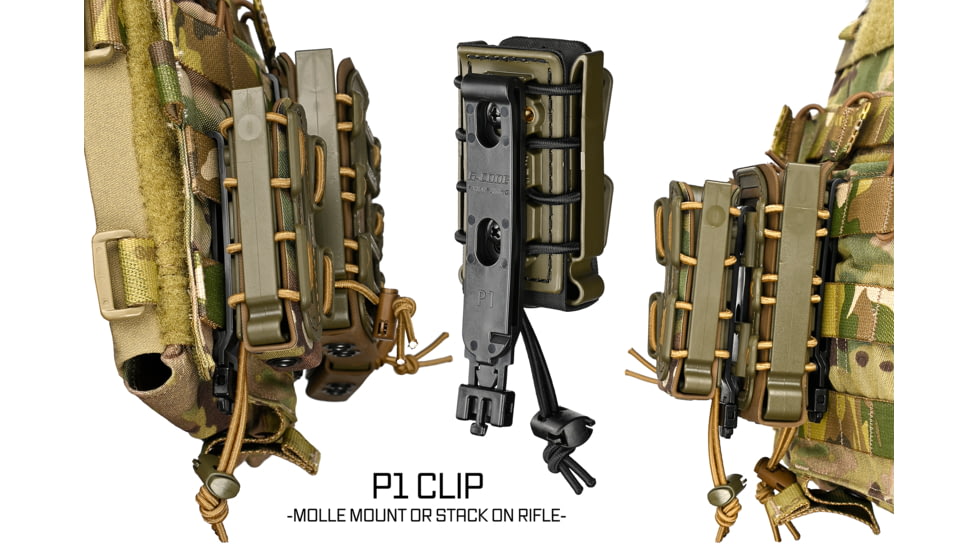 G-Code Soft Shell Scorpion Pistol Magazine Carrier Pack of 2, Tall, P1/P2/P3 Molle and Belt Mounts, Ambidextrious, Tan On Tan, Tan Frame/Tan Shell, Tall, SS-P1-2PK-123-TNTN