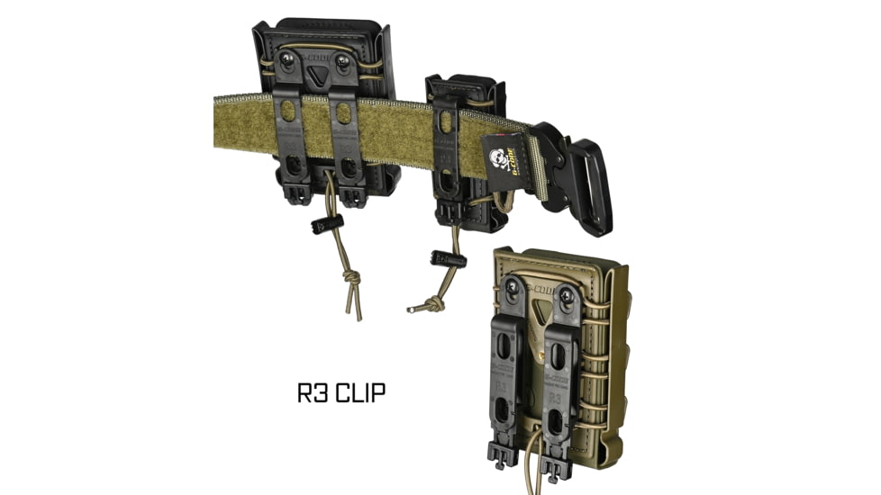 G-Code Soft Shell Scorpion Magazine Carrier Pack of 2, Rifle, R1/R2/R3 Molle &amp; Belt Mounts, Ambidextrious, Green On Black, OD Green Frame/Black Shell, Rifle, SS-R1-2PK-123-GNBK