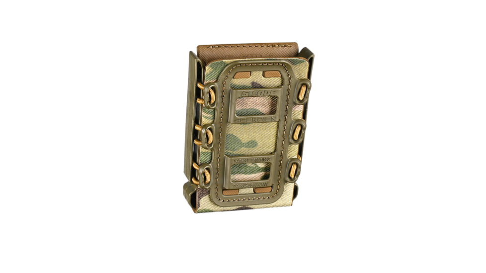 G-Code Soft Shell Scorpion Magazine Carrier Pack of 2, Rifle, R1/R2/R3 Molle &amp; Belt Mounts, Ambidextrious, Green On Black, OD Green Frame/Black Shell, Rifle, SS-R1-2PK-123-GNBK