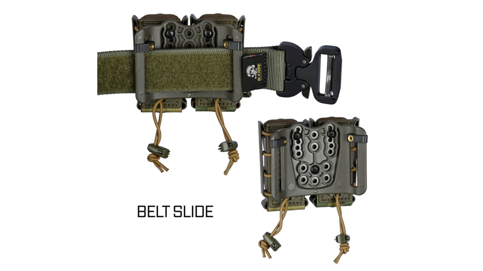 G-Code Soft Shell Scorpion Double Pistol Magazine Carrier, Belt Slide, Black, SS-PD-BSL-BK