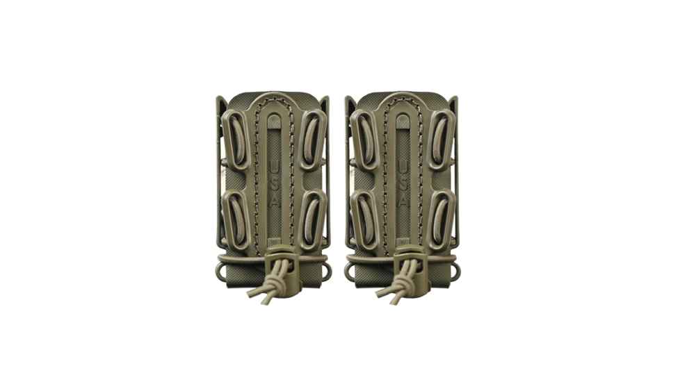 G-Code Soft Shell Scorpion Pistol Magazine Carrier Pack of 2, Short, P1/P2/P3 Molle and Belt Mounts, Ambidextrious, Green On Green, OD Green Frame/OD Green Shell, Short, SS-P2-2PK-123-GNGN