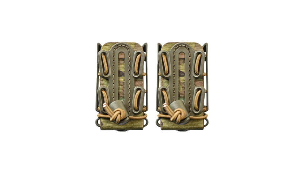 G-Code Soft Shell Scorpion Pistol Magazine Carrier Pack of 2, Short, P1/P2/P3 Molle and Belt Mounts, Ambidextrious, Green On Multicam Green, Green Frame/Multicam Green Shell, Short, SS-P2-2PK-123-GNMC
